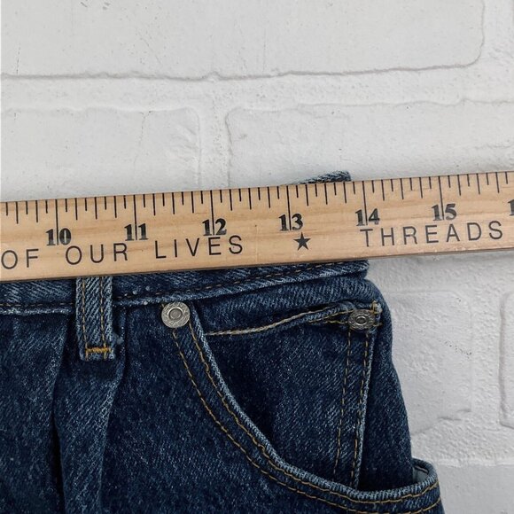 Sasson Jeans Women 14 27Wx30L Dark Blue Baggy Mom Tapered Cotton‎ Retro VTG 80s - Picture 7 of 12